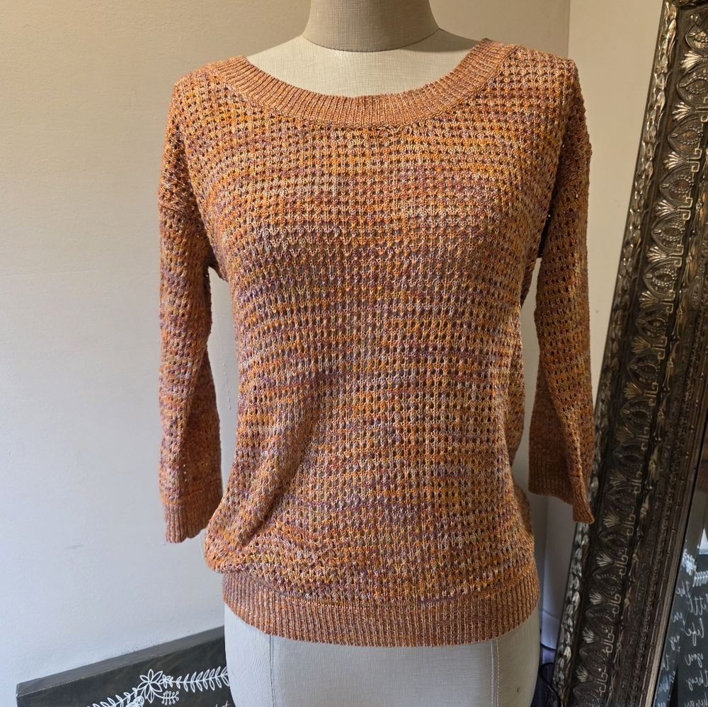 Y2K • Missa Boutique Multicolor Open-knit Sweater. Sz XS